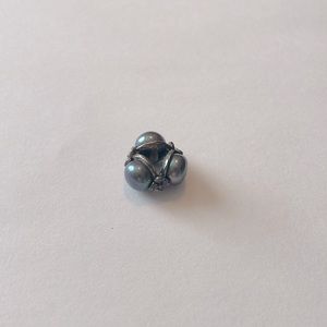 Trollbeads triple pearl bead black. New, never worn.